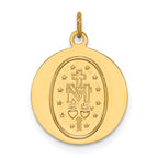 14k Solid Polished/Satin Round Miraculous Medal