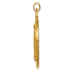 14k Solid Polished/Satin Large Round Miraculous Medal