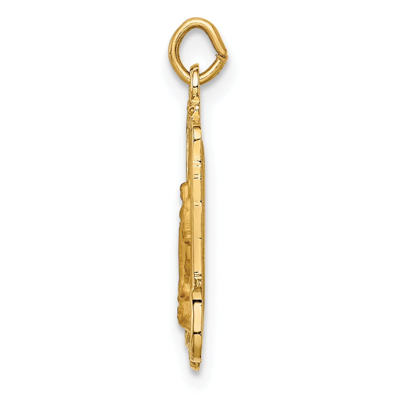 14k Solid Polished/Satin Rectangular Miraculous Medal Secondary image