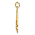 14k Solid Polished/Satin Rectangular Miraculous Medal