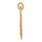 14k Solid Polished/Satin Small Round Scalloped Miraculous Medal