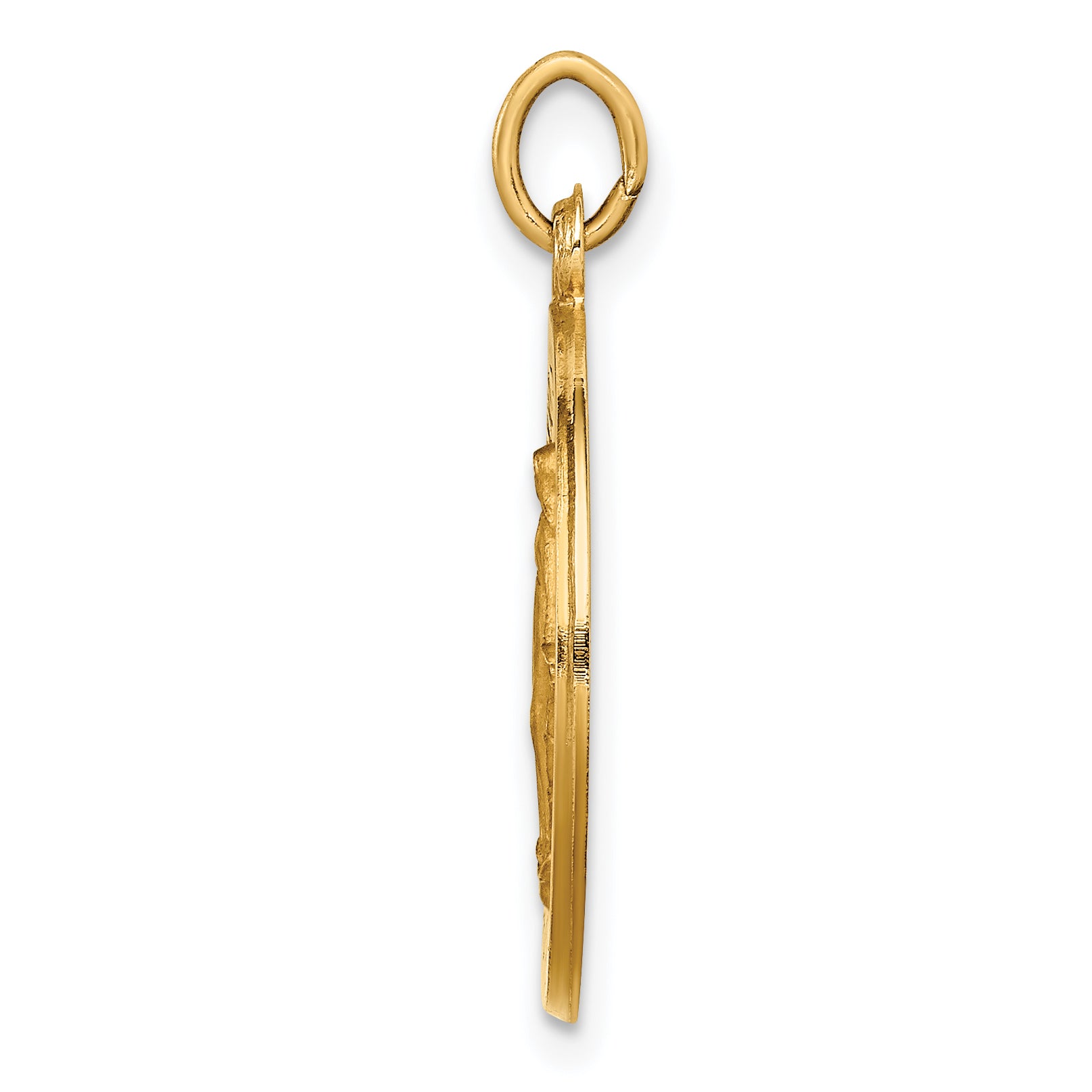 14k Solid Polished/Satin Small Round Miraculous Medal Secondary image
