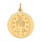 14k Solid Polished/Satin Small Round Miraculous Medal
