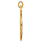 14k Solid Polished/Satin Extra Large Round Miraculous Medal