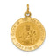 14K Solid Small Queen Of Holy Scapular Reversible Medal