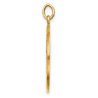 14k Solid Polished/Satin Medium Round St. Christopher Medal
