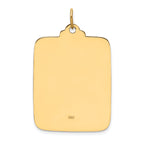 14k Solid Polished/Satin Large Rectangle St. Christopher Medal