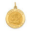 14k Solid Polished/Satin Small Round St. Joseph Medal