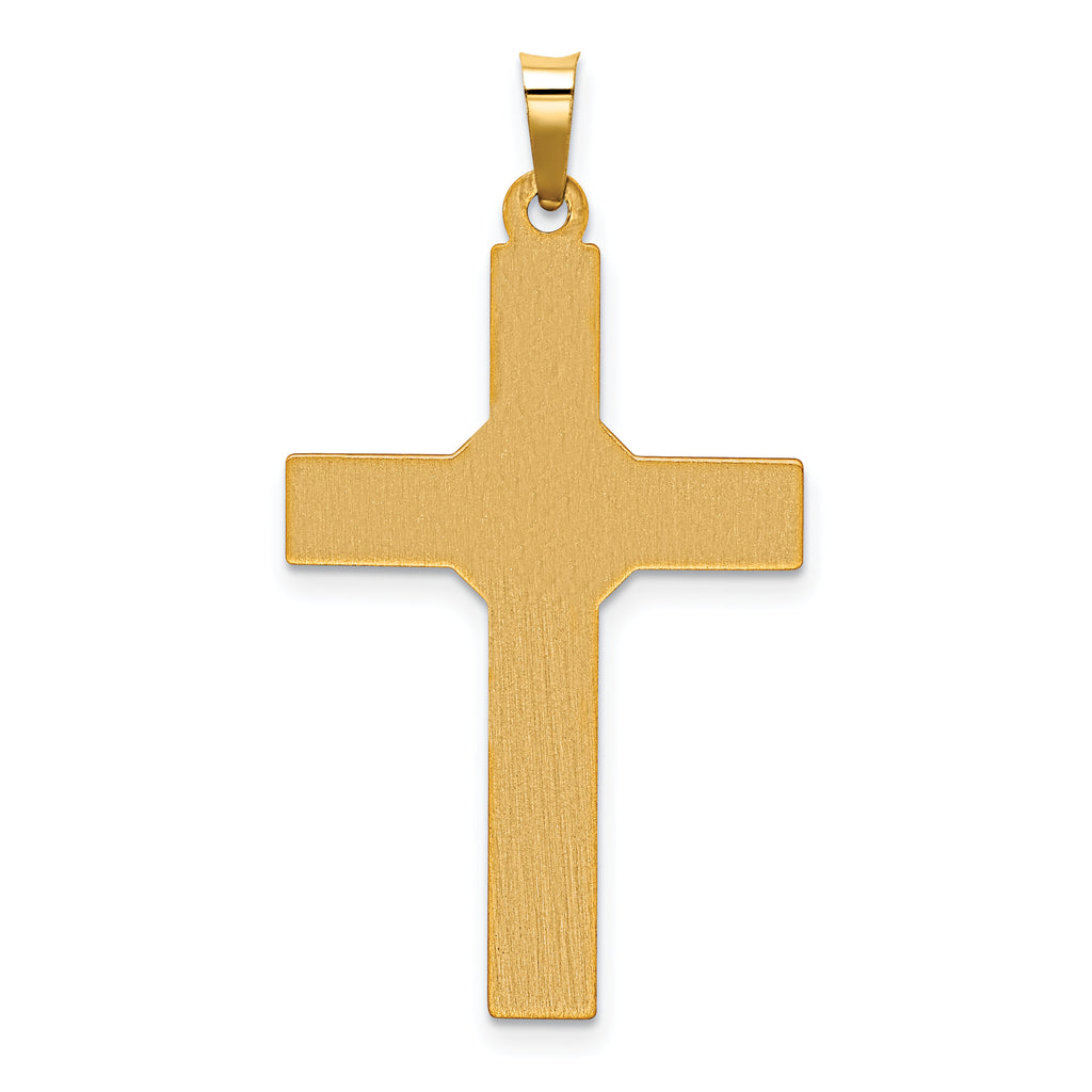 14k Hollow Polished Center X Cross
