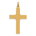 14k Hollow Polished Center X Cross