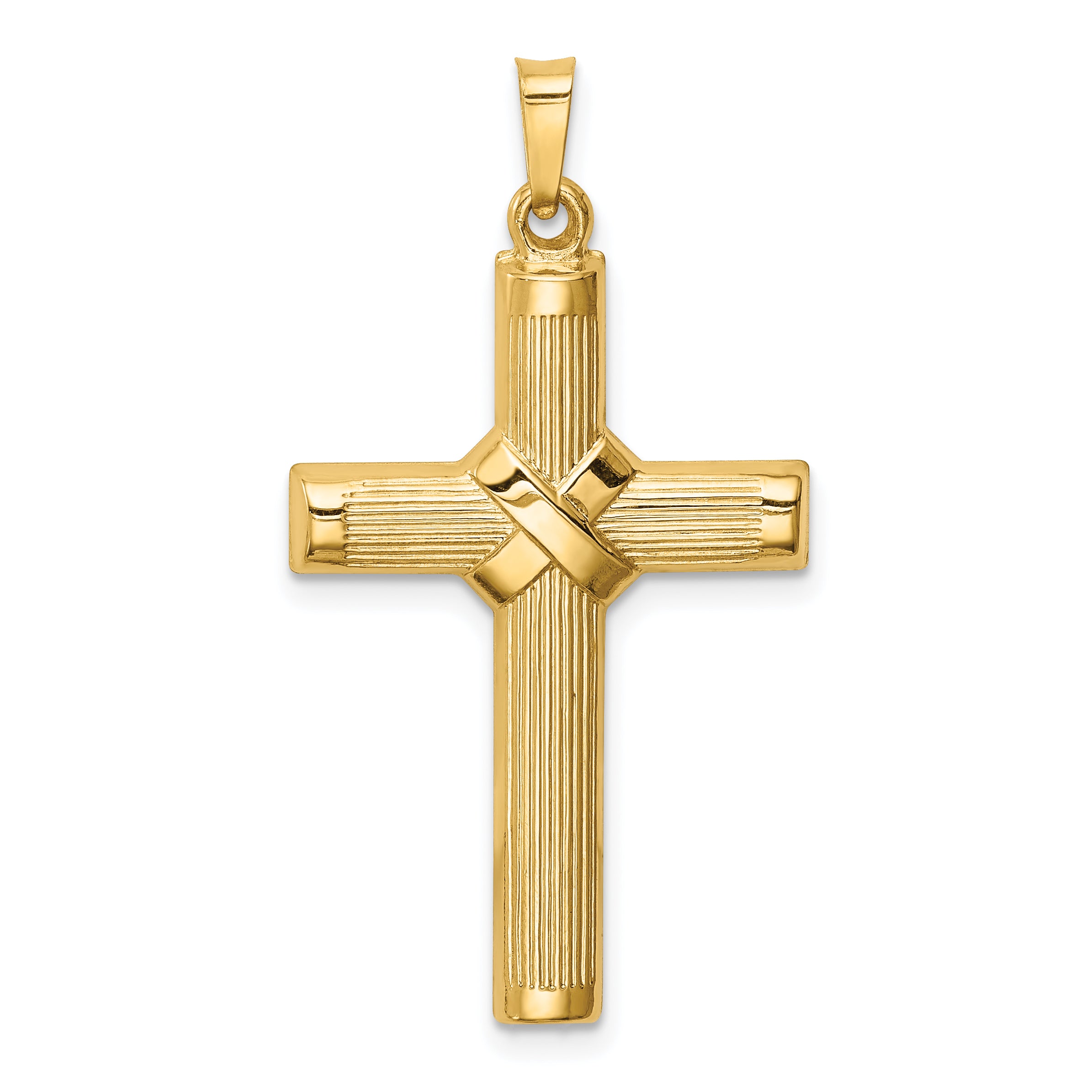 14k Hollow Polished Center X Cross Main image