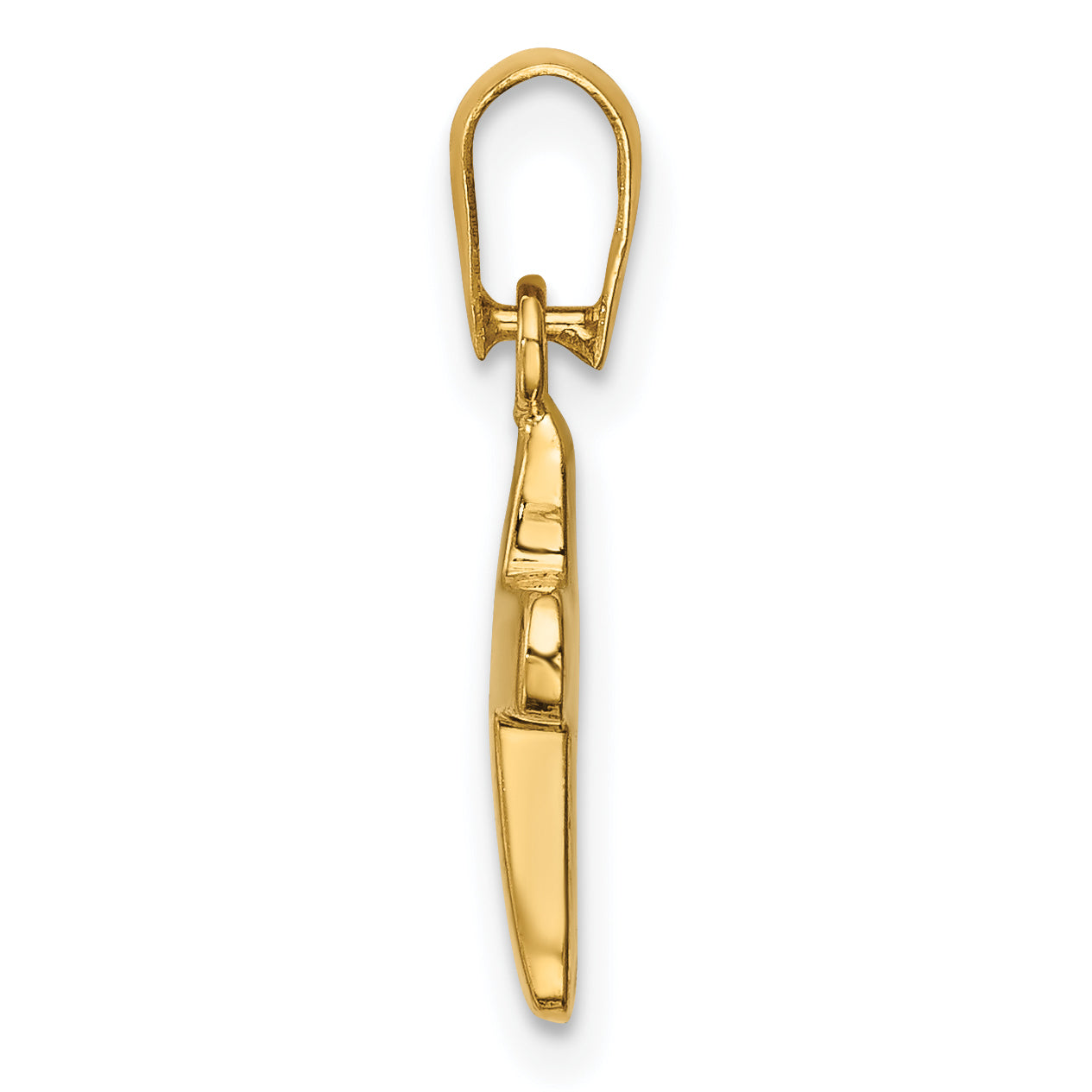 14k Polished Hollow Latin Cross Pendant Secondary image