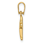 14k Polished Hollow Latin Cross Pendant
