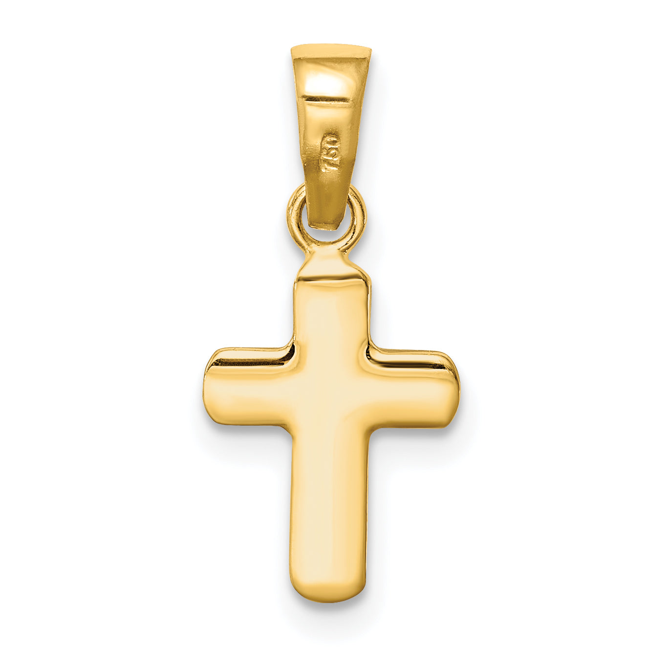 14k Polished Hollow Latin Cross Pendant