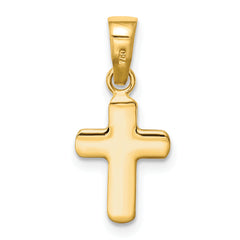 14k Polished Hollow Latin Cross Pendant