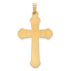 14k Two-tone Hollow Polished Cross w/Center Cross