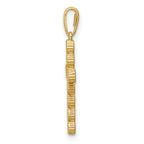 14K CZ Cross Pendant