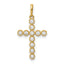 14K CZ Cross Pendant