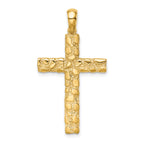 14K Nugget Cross Pendant
