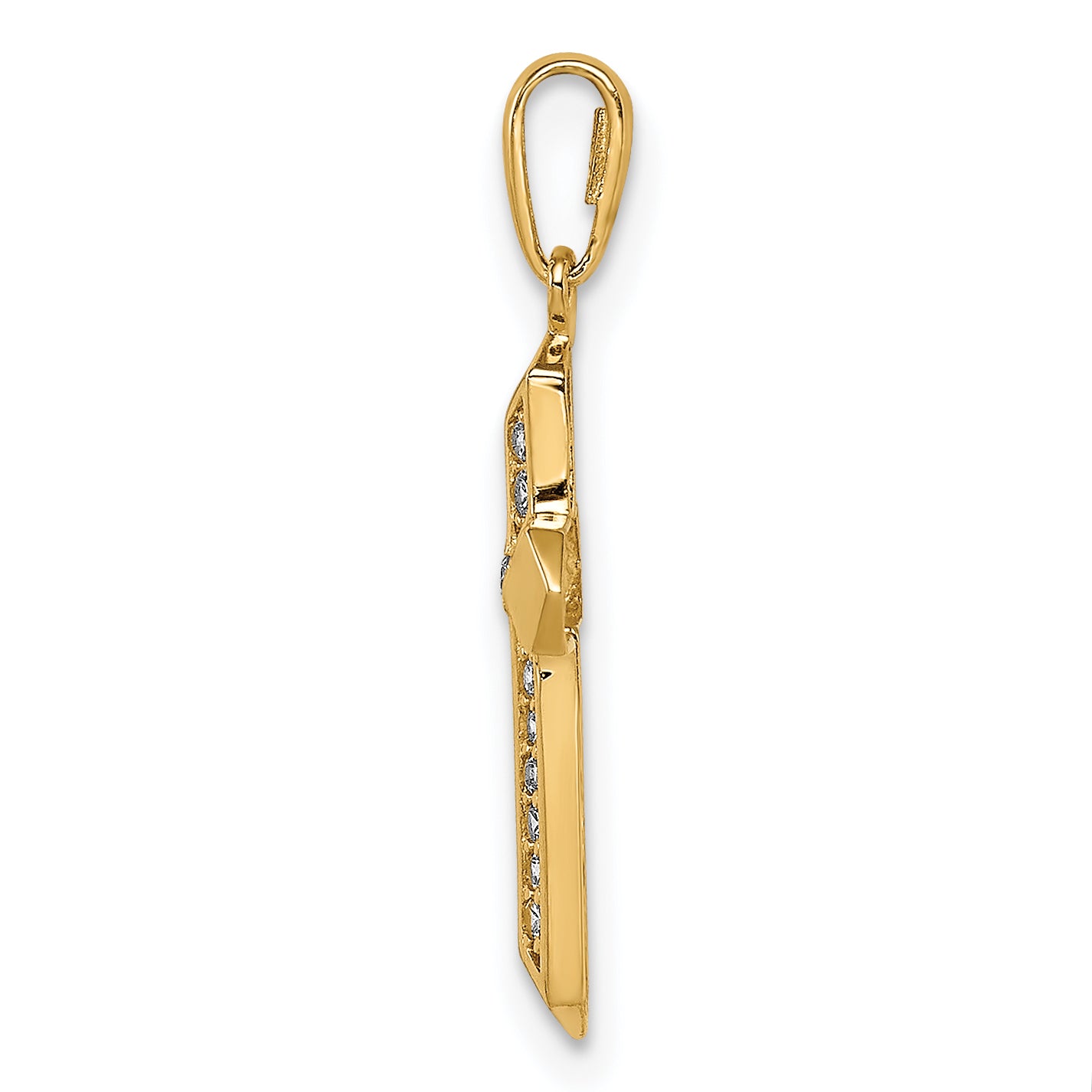 14K Cross CZ Pendant Secondary image