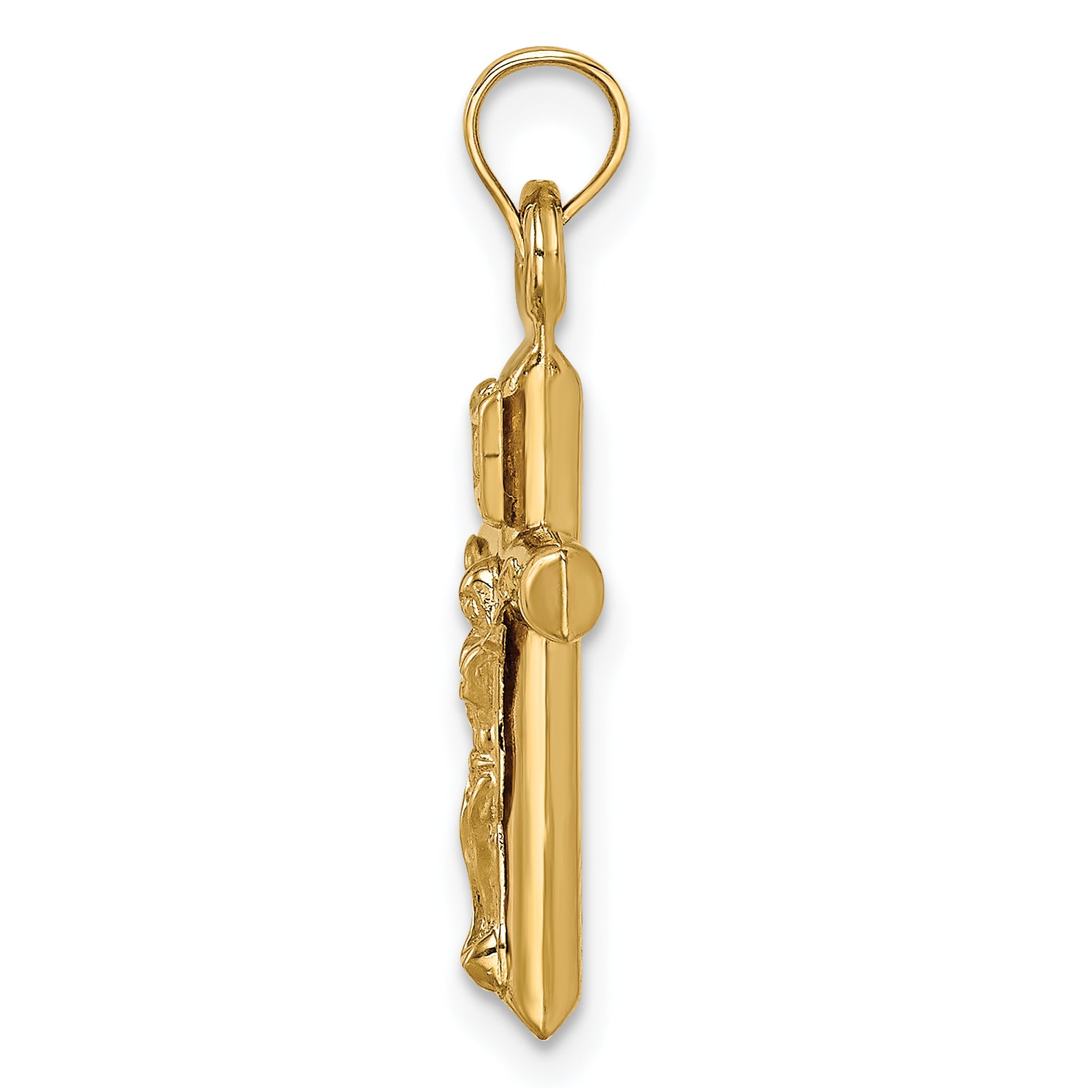 14k Hollow Crucifix Pendant Secondary image