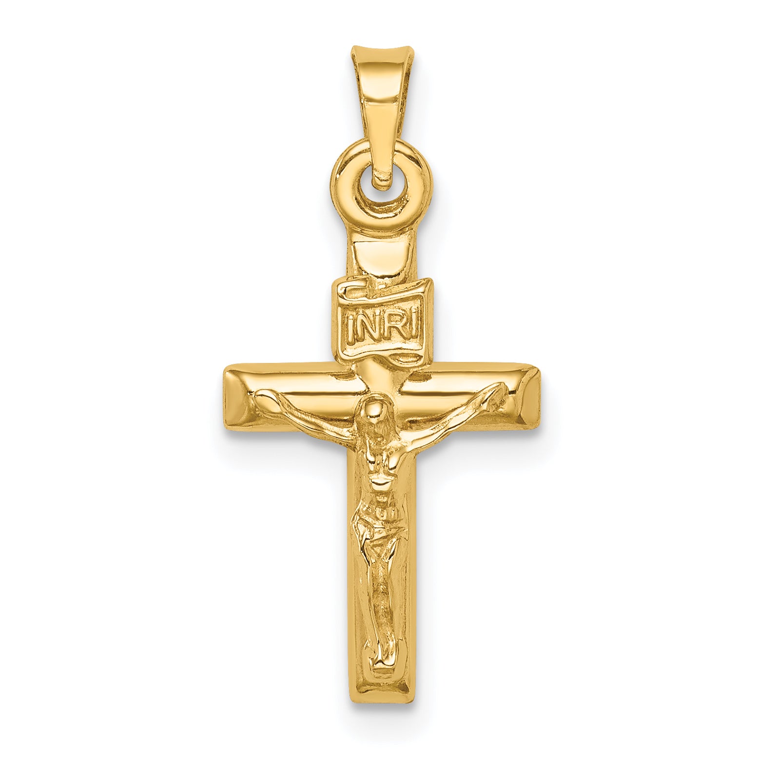 14k Hollow Crucifix Pendant Main image