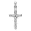 14k White Gold Hollow Crucifix Pendant