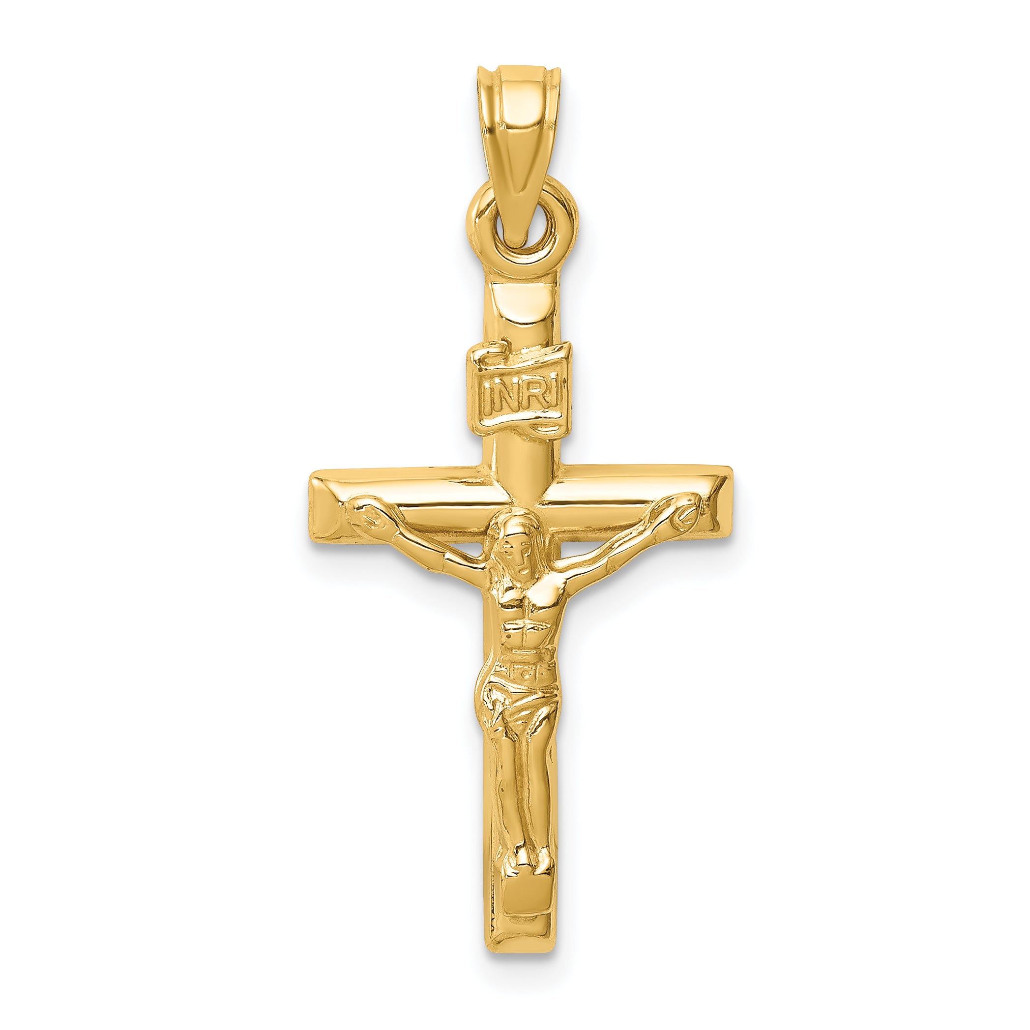 14k Hollow Crucifix Pendant Main image