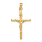 14k Hollow Crucifix Pendant