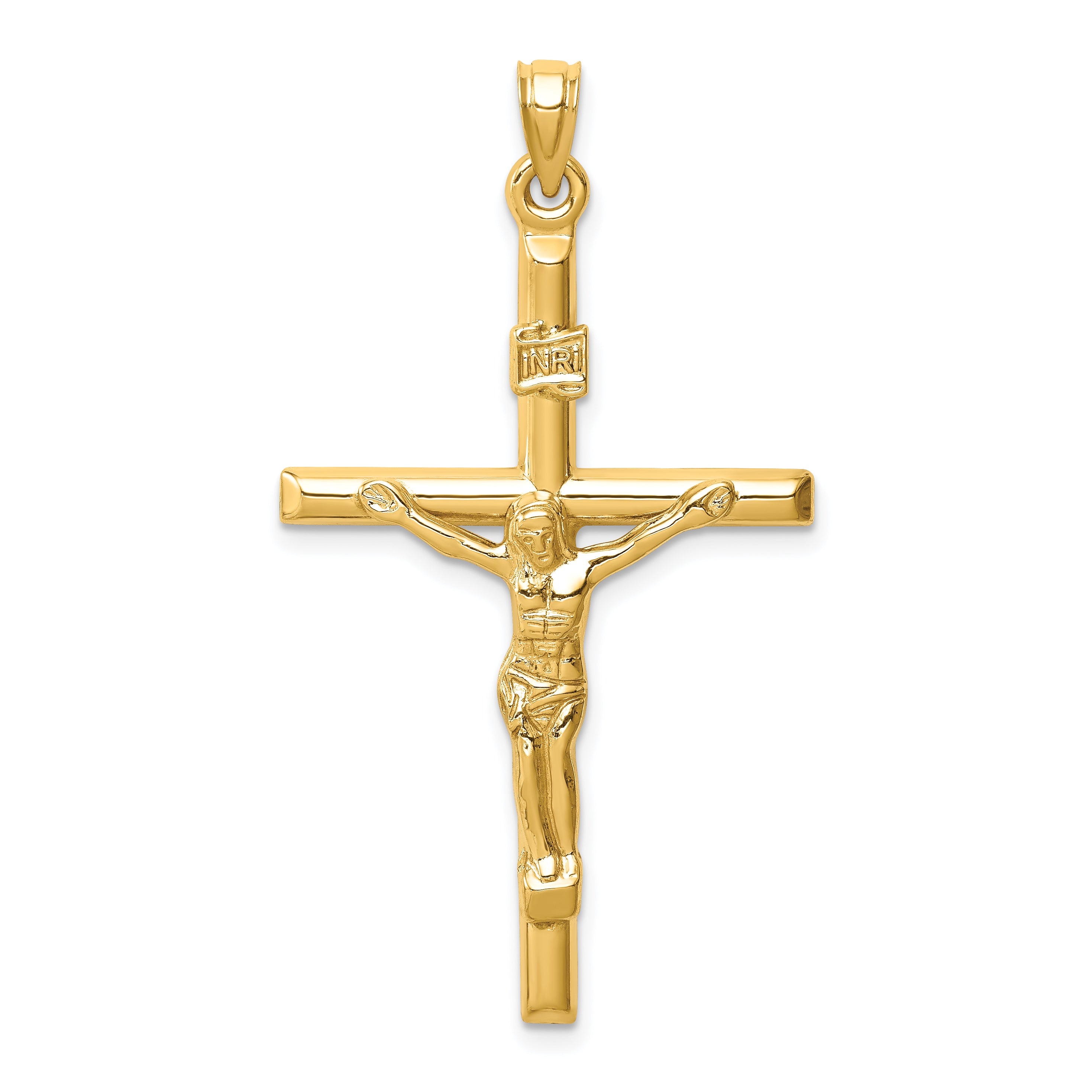 14k Hollow Crucifix Pendant Main image