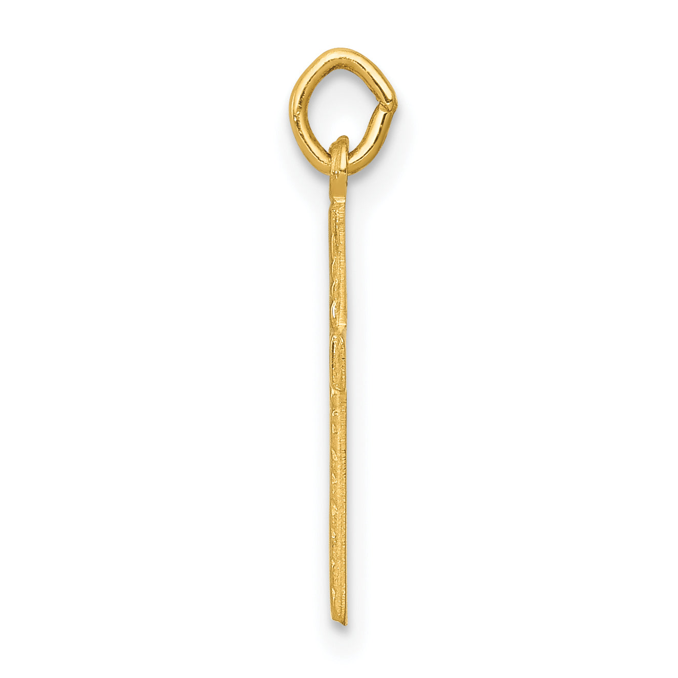 14K Floral Cross Charm