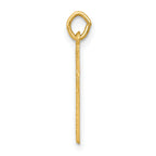 14K Floral Cross Charm