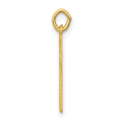 14K Floral Cross Charm