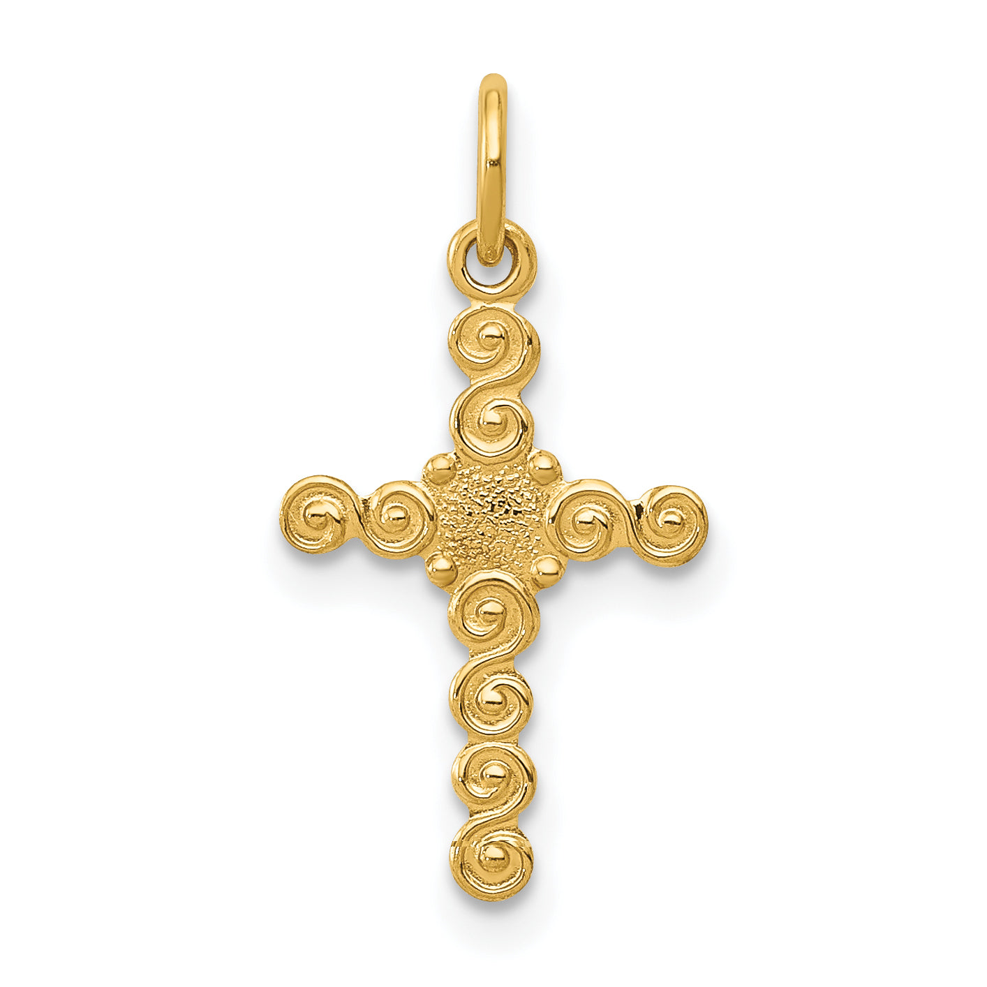 14k Small Polished Cross Charm Main image