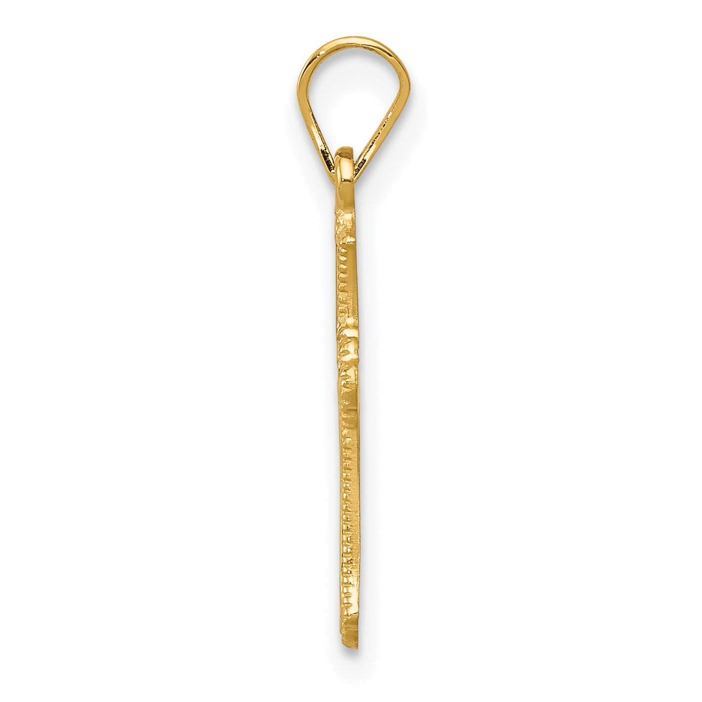 14K Budded Cross Charm Secondary image