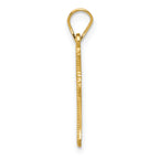 14K Budded Cross Charm