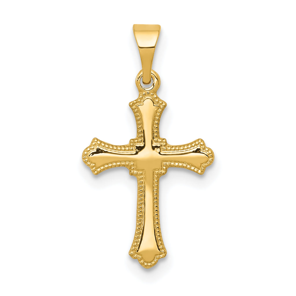 14k Budded Cross Charm