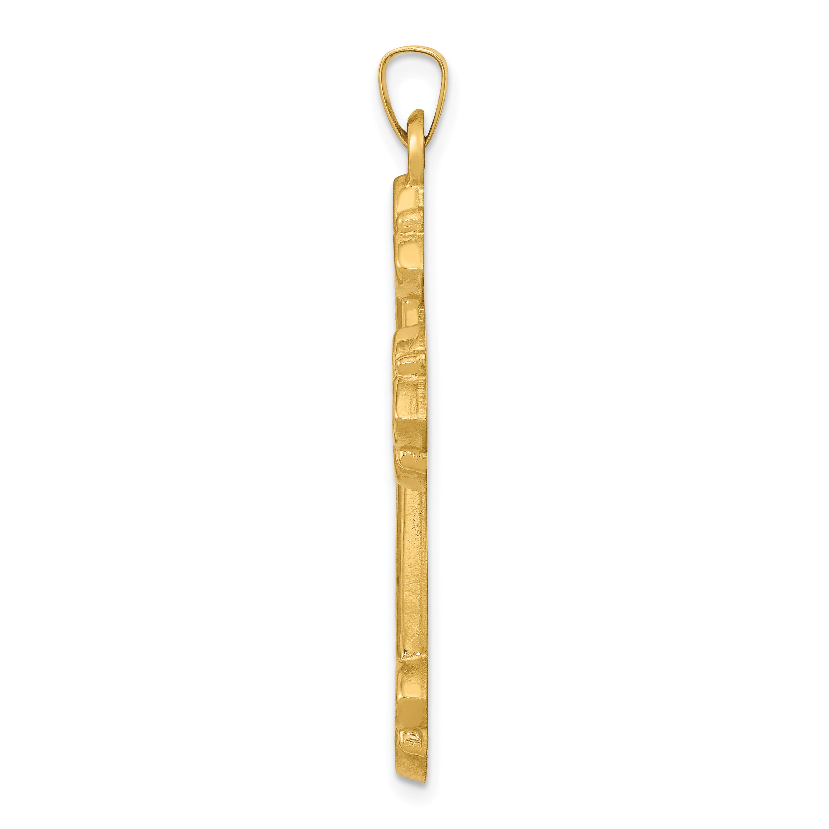 14K Hollow Cross Pendant Secondary image