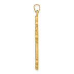 14K Hollow Cross Pendant