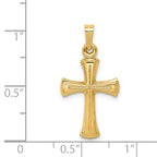 14K Hollow Cross Pendant