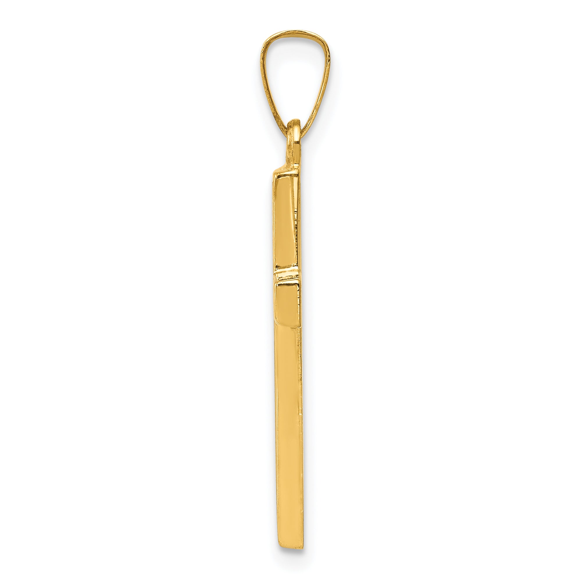 14K Hollow Cross Pendant Secondary image