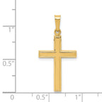 14K Hollow Cross Pendant