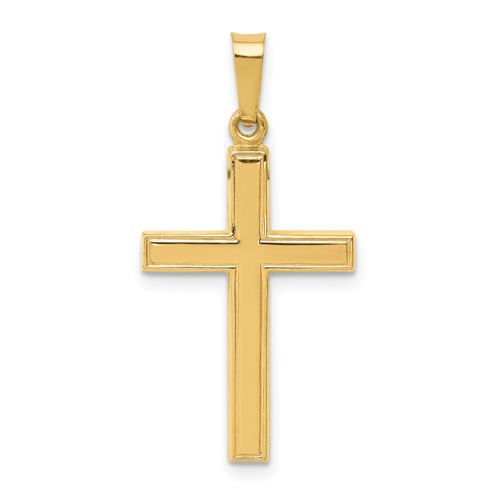 14k Hollow Cross Pendant
