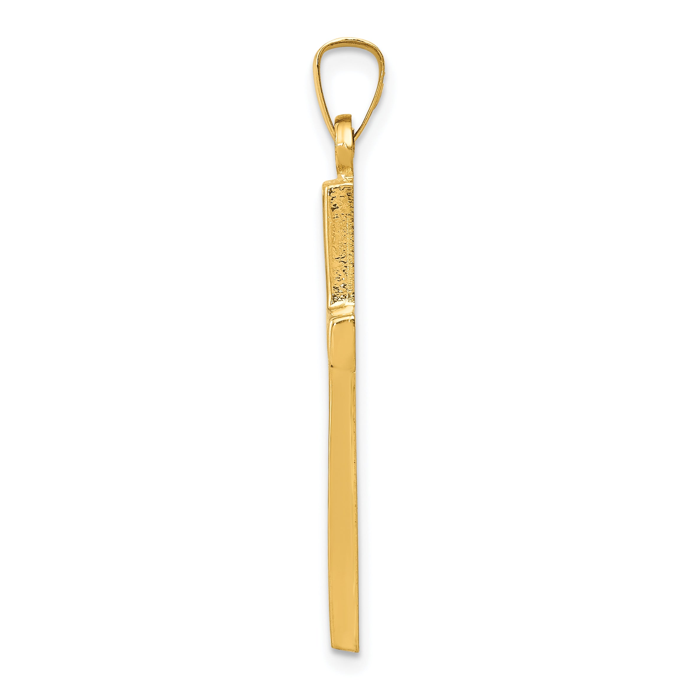 14K Hollow Cross Pendant Secondary image