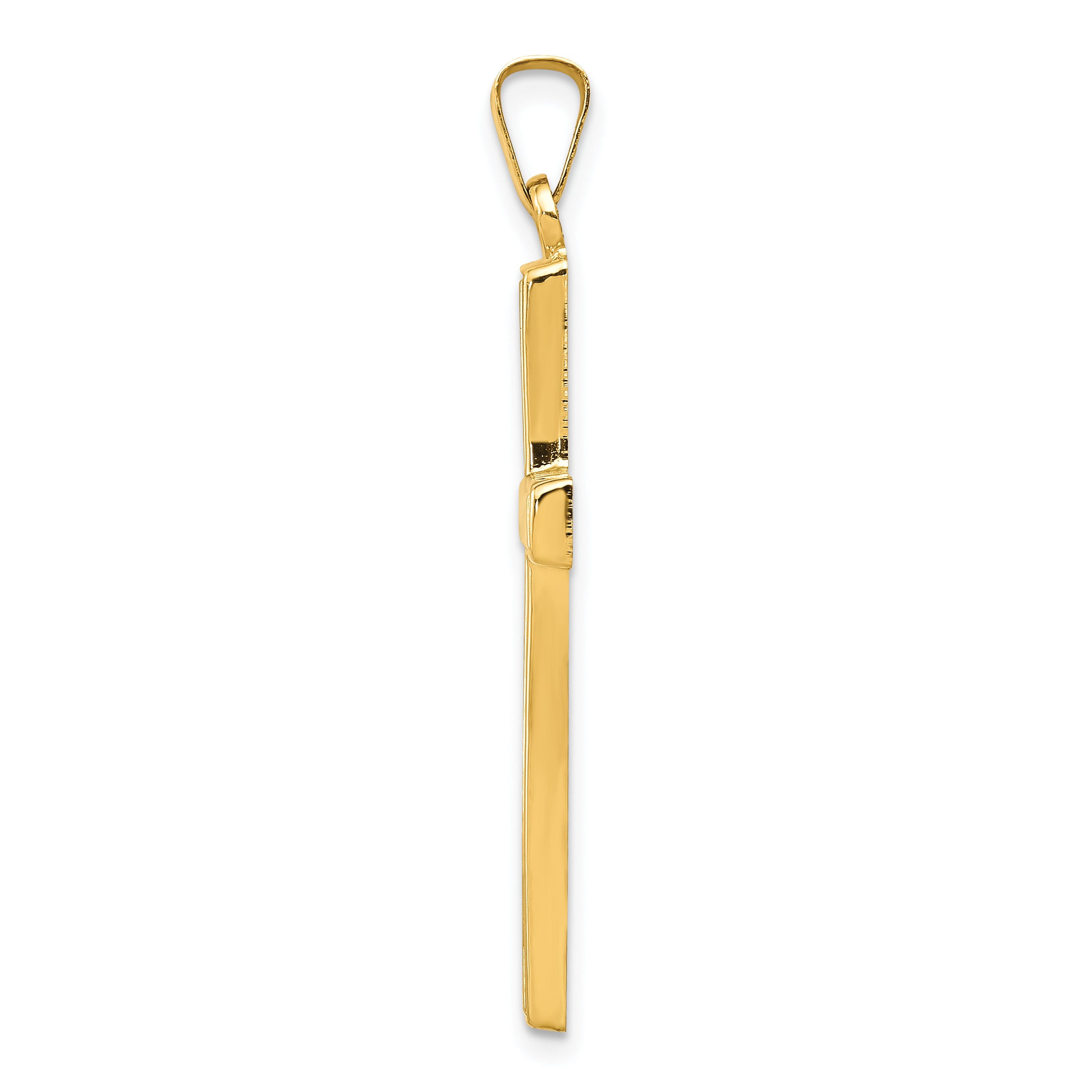 14K Hollow Cross Pendant Secondary image