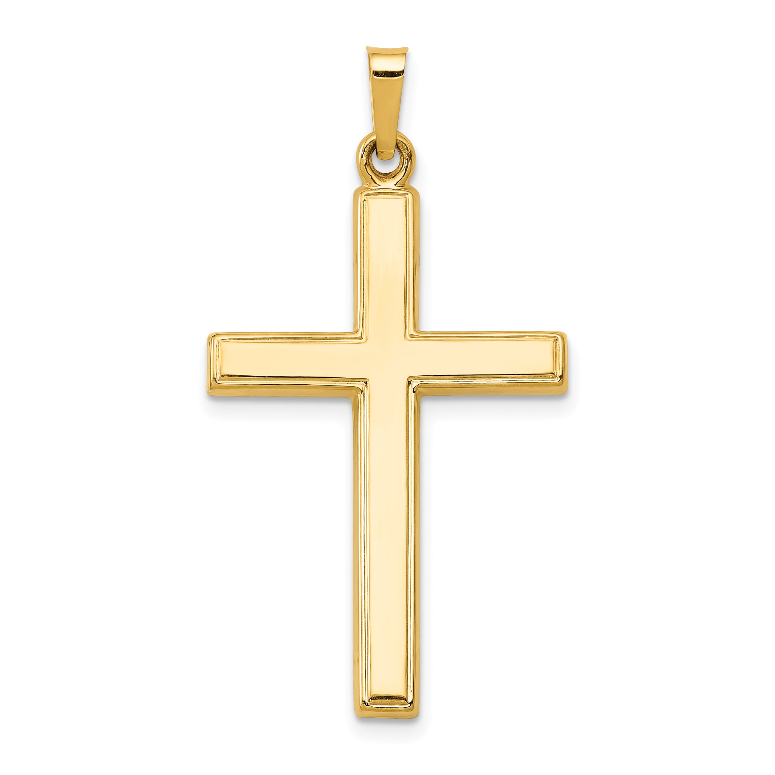 14k Hollow Cross Pendant