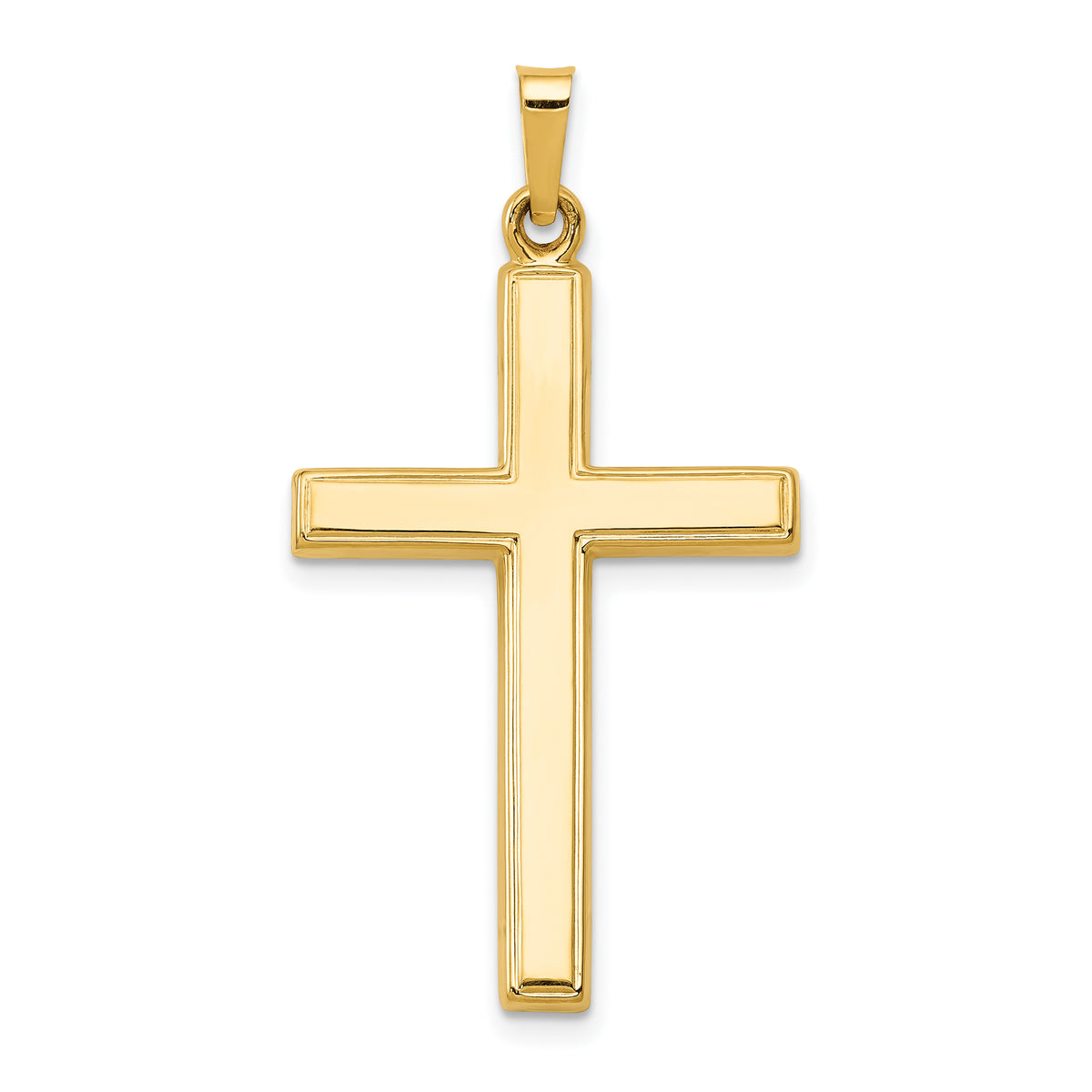 14k Hollow Cross Pendant