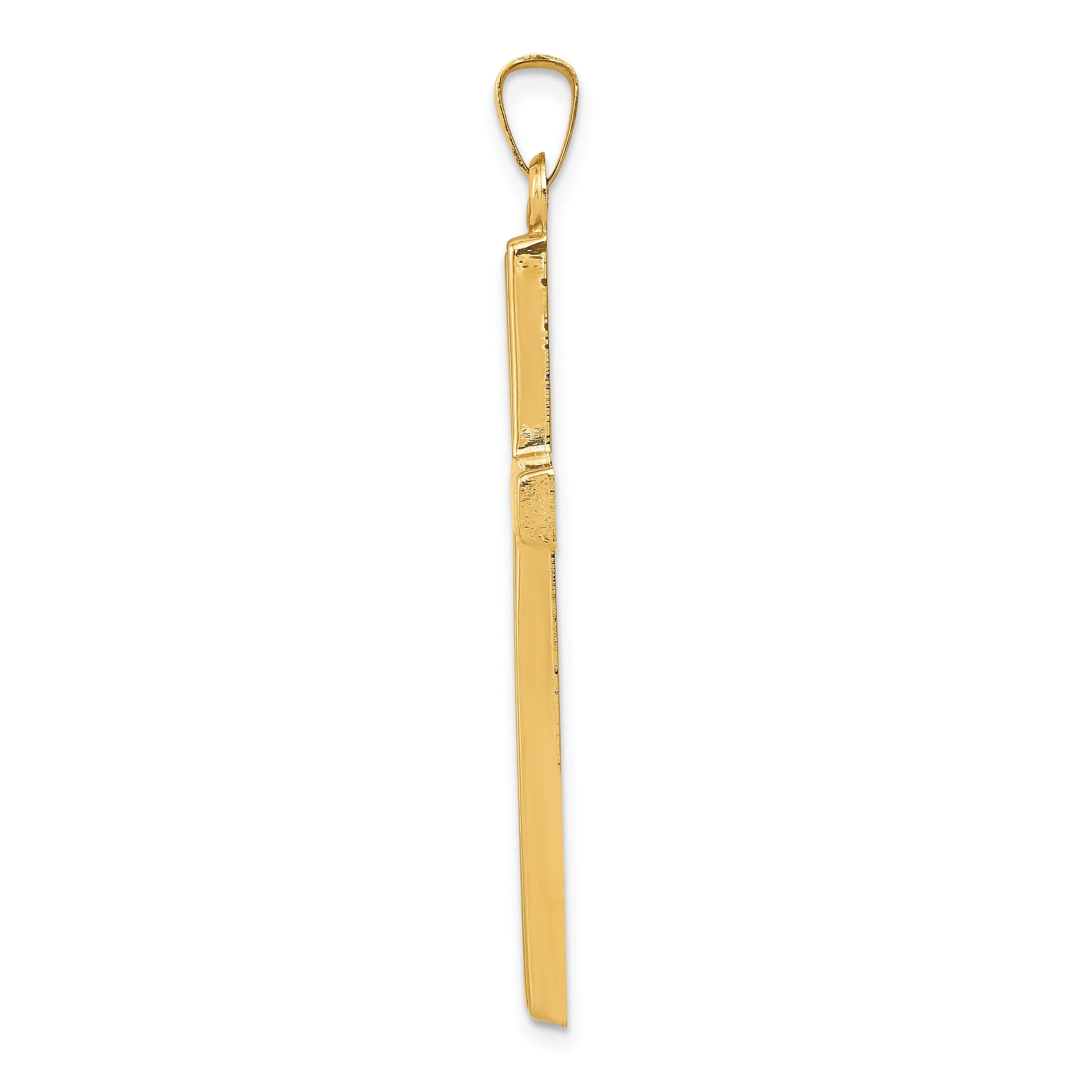 14K Hollow Cross Pendant Secondary image