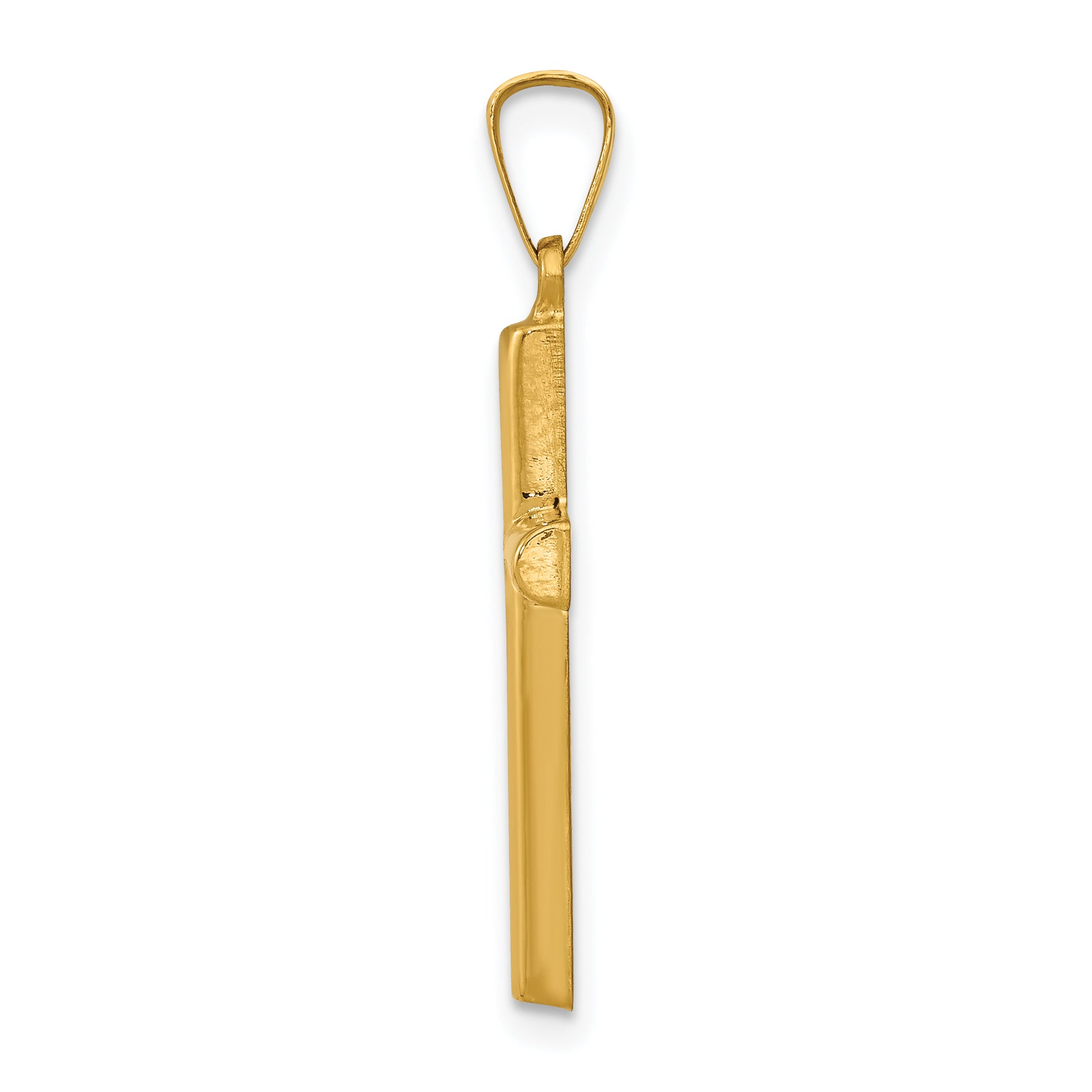 14K Hollow Cross Pendant Secondary image