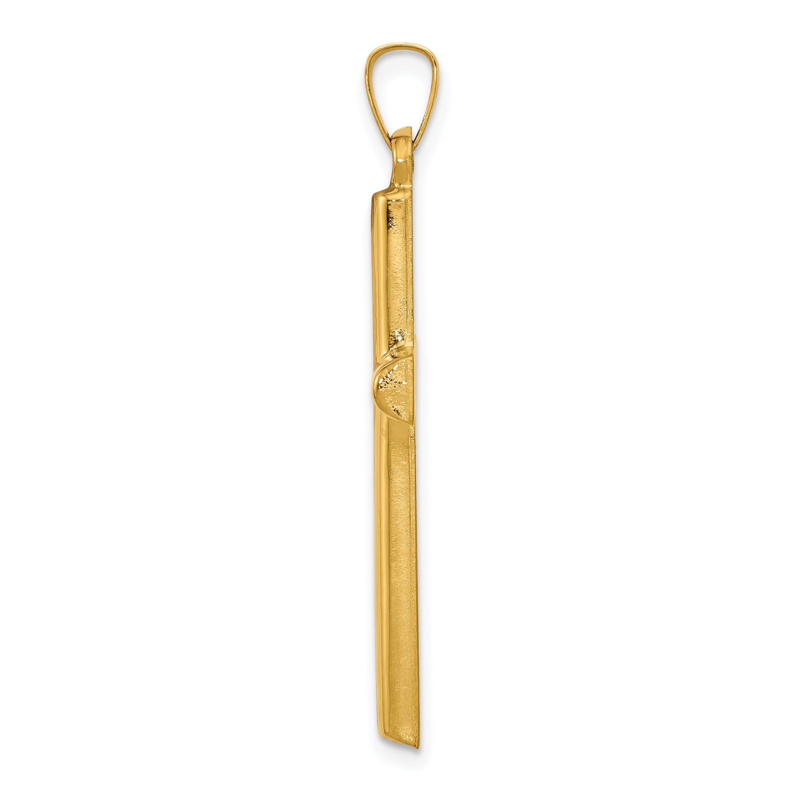 14K Hollow Cross Pendant Secondary image